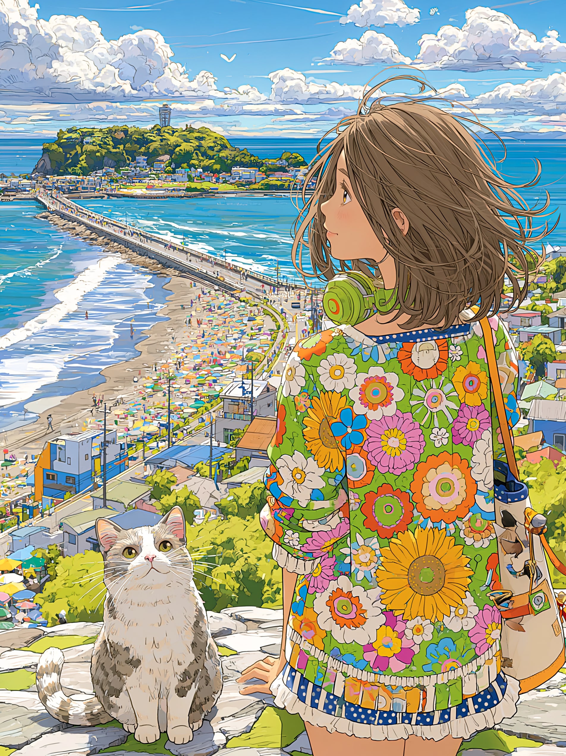 江の島DAYS | の人気AIイラスト・グラビア