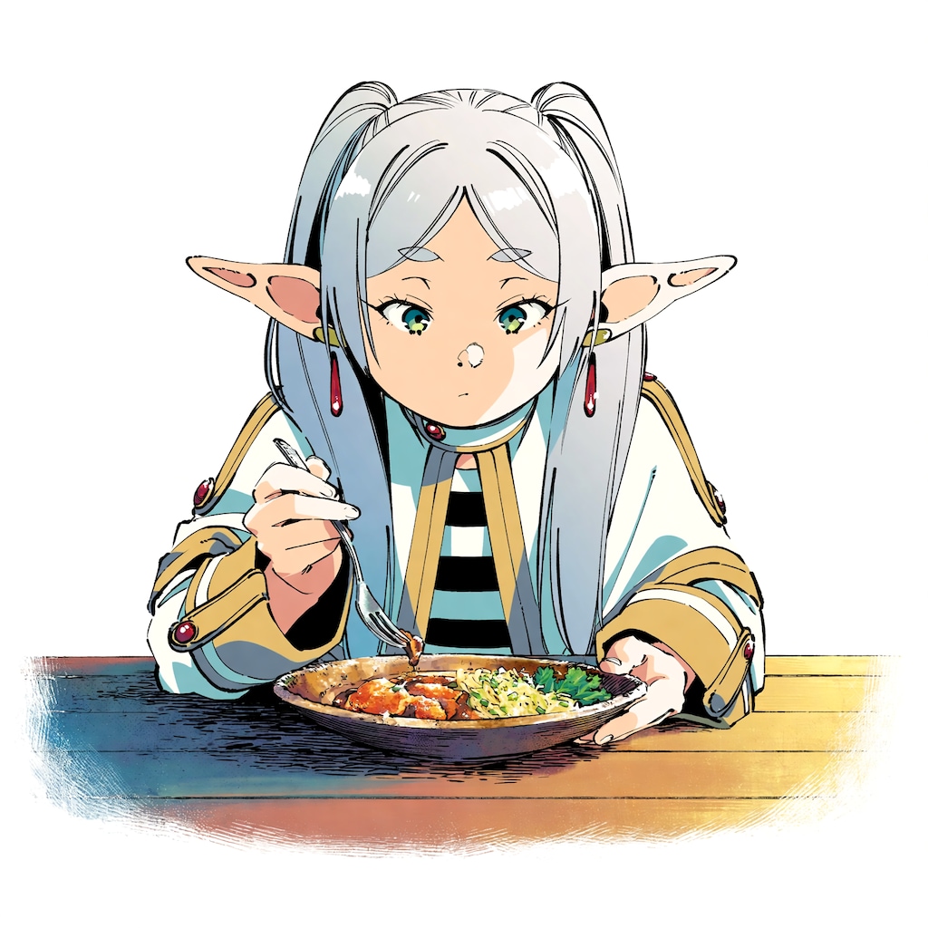 食事に集中