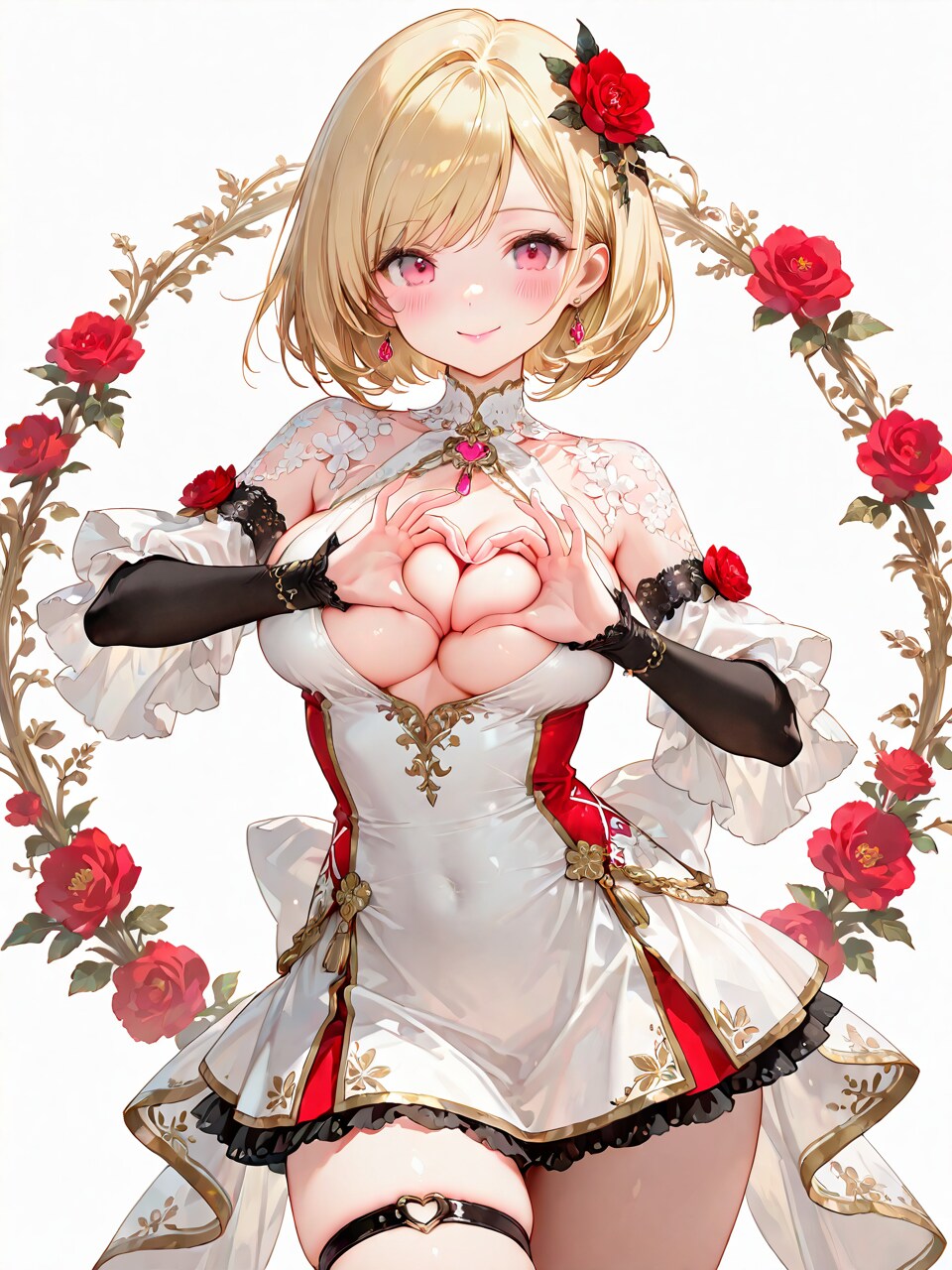 赤と白のコラボ