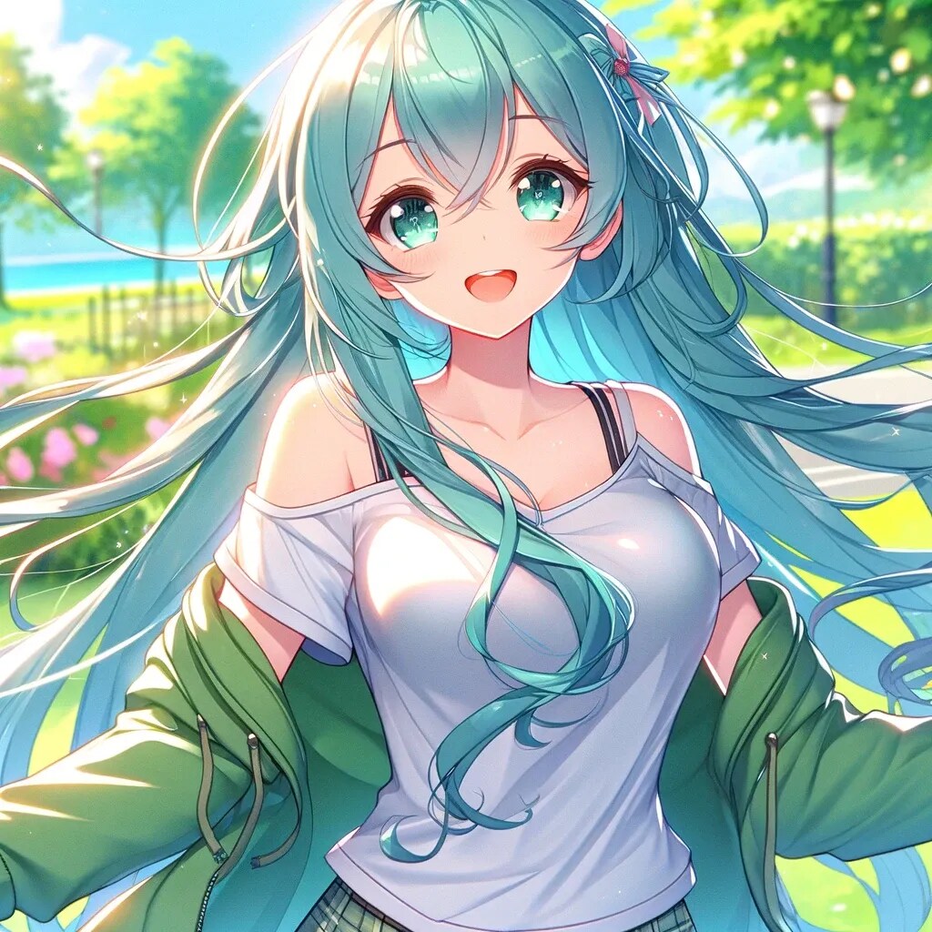 公園ではしゃぐ