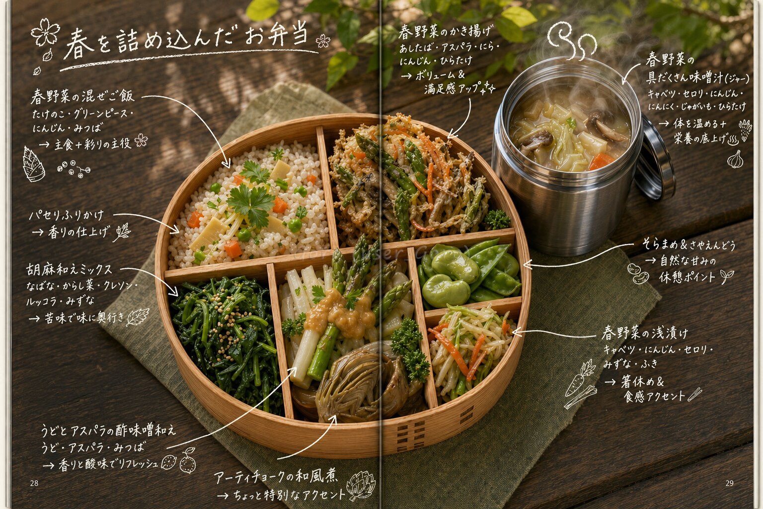 春を詰め込んだお弁当 | の人気AIイラスト・グラビア