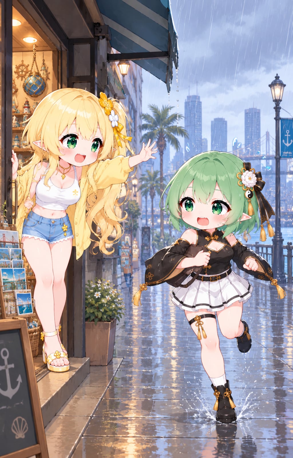 こっち雨しのげるよーっ！