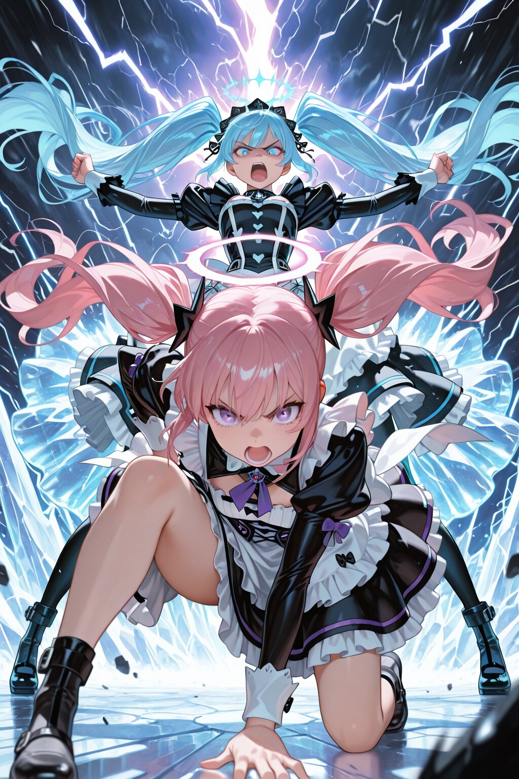 怒りのメイドとセレスの共闘のフィギュア