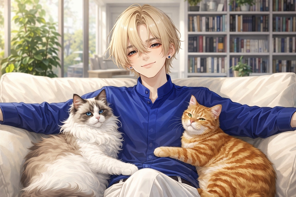 甘利くんは、二匹への愛で自身を完成させる。