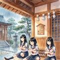 神社での雨宿りと言えば、とりあえずコサックダンスするよね～ 5枚目