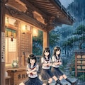 神社での雨宿りと言えば、とりあえずコサックダンスするよね～ 3枚目