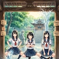 神社での雨宿りと言えば、とりあえずコサックダンスするよね～ 12枚目