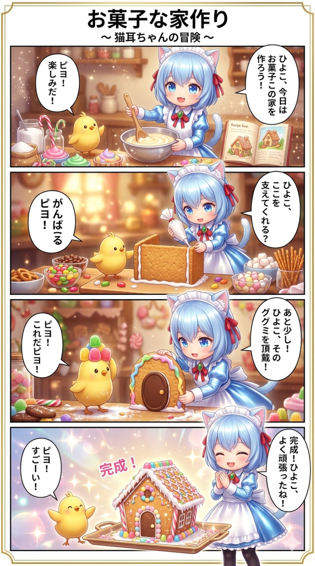 お菓子の家作り　猫耳ちゃんの冒険