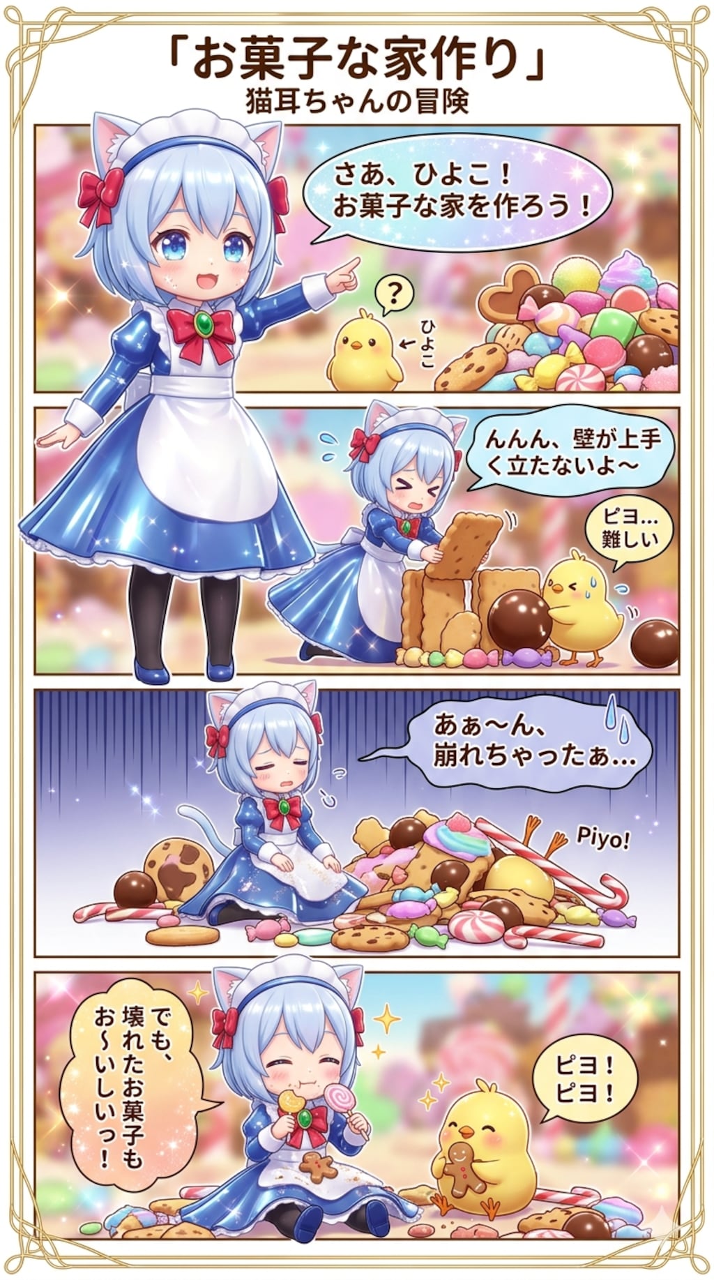 お菓子の家作り　猫耳ちゃんの冒険