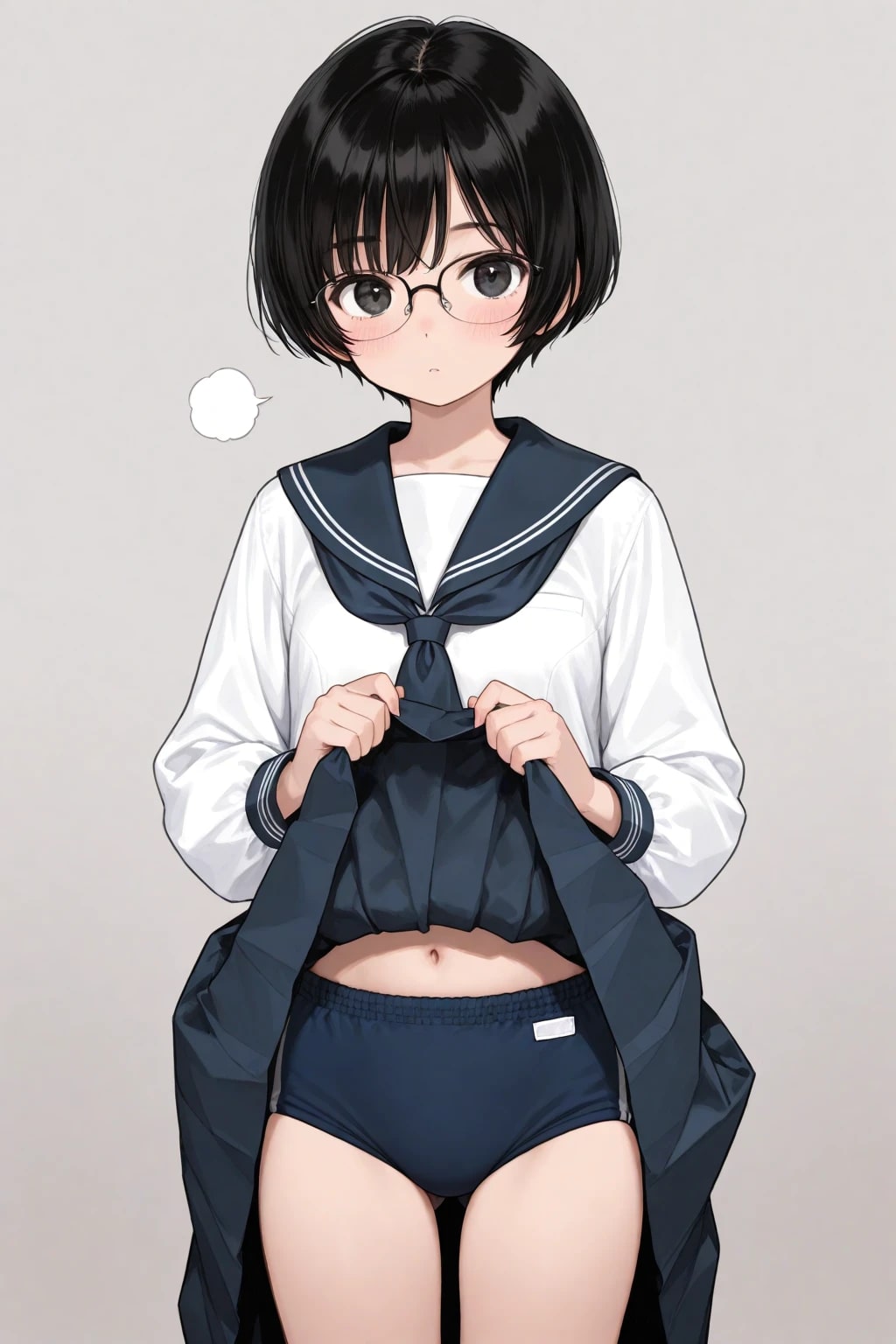ブルマとたくし上げ