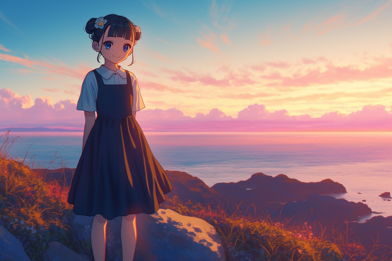 夕暮れのおだんごちゃん🍡✨203 | の人気AIイラスト・グラビア
