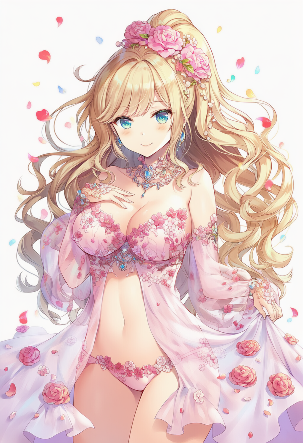 Rose petal see-through