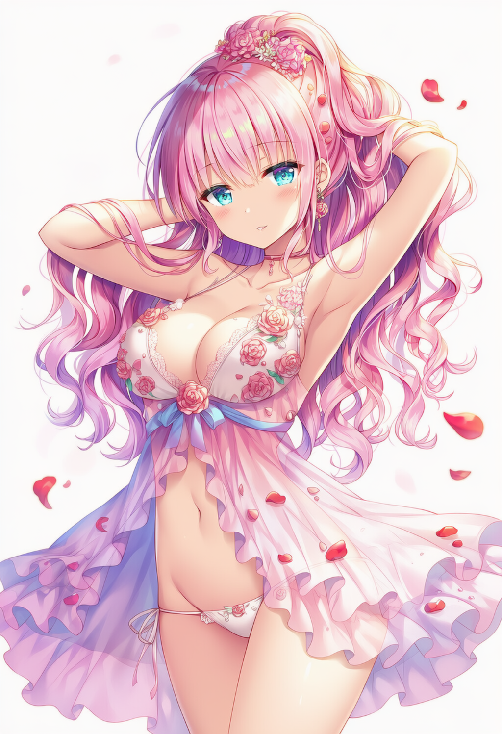 Rose petal see-through