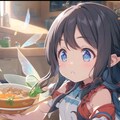 調味料の精霊と料理する小さな女の子 3枚目