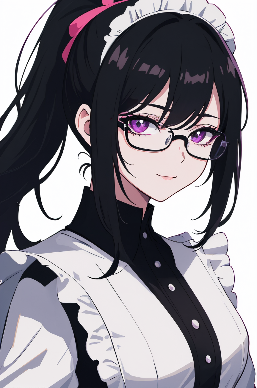 眼鏡ポニテメイドさん2