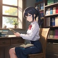 図書館の少女 2枚目