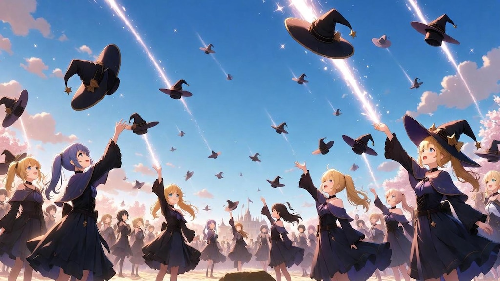 卒業式のハットトス