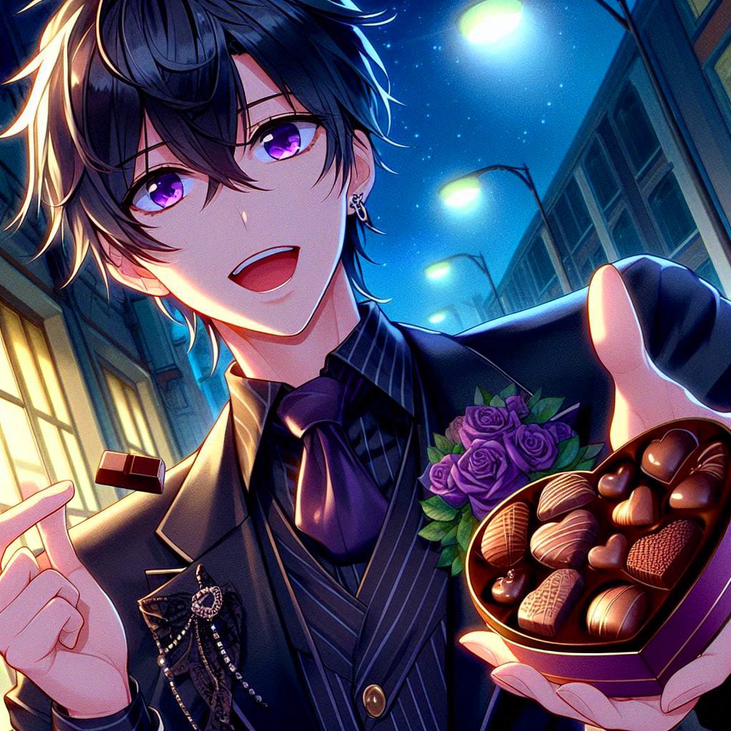 バレンタイン2025の、黒髪短髪男性♥その4(6枚)