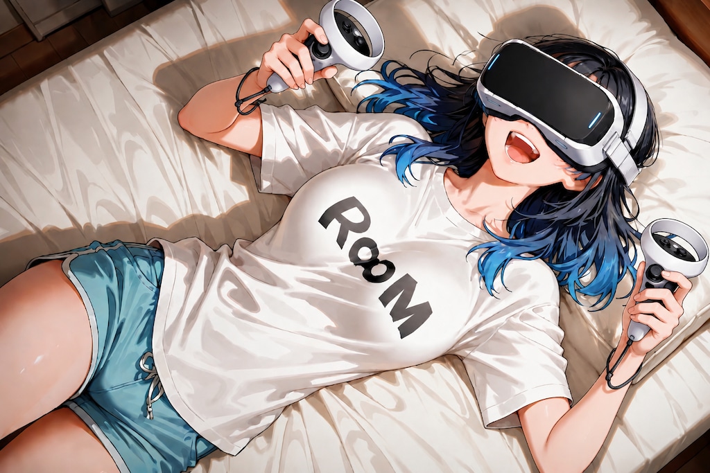 VRゲーム、楽しい～(≧▽≦)