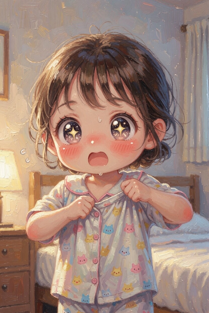 あのねあのねこのぱじゃま…すごくあつい！あせかく！