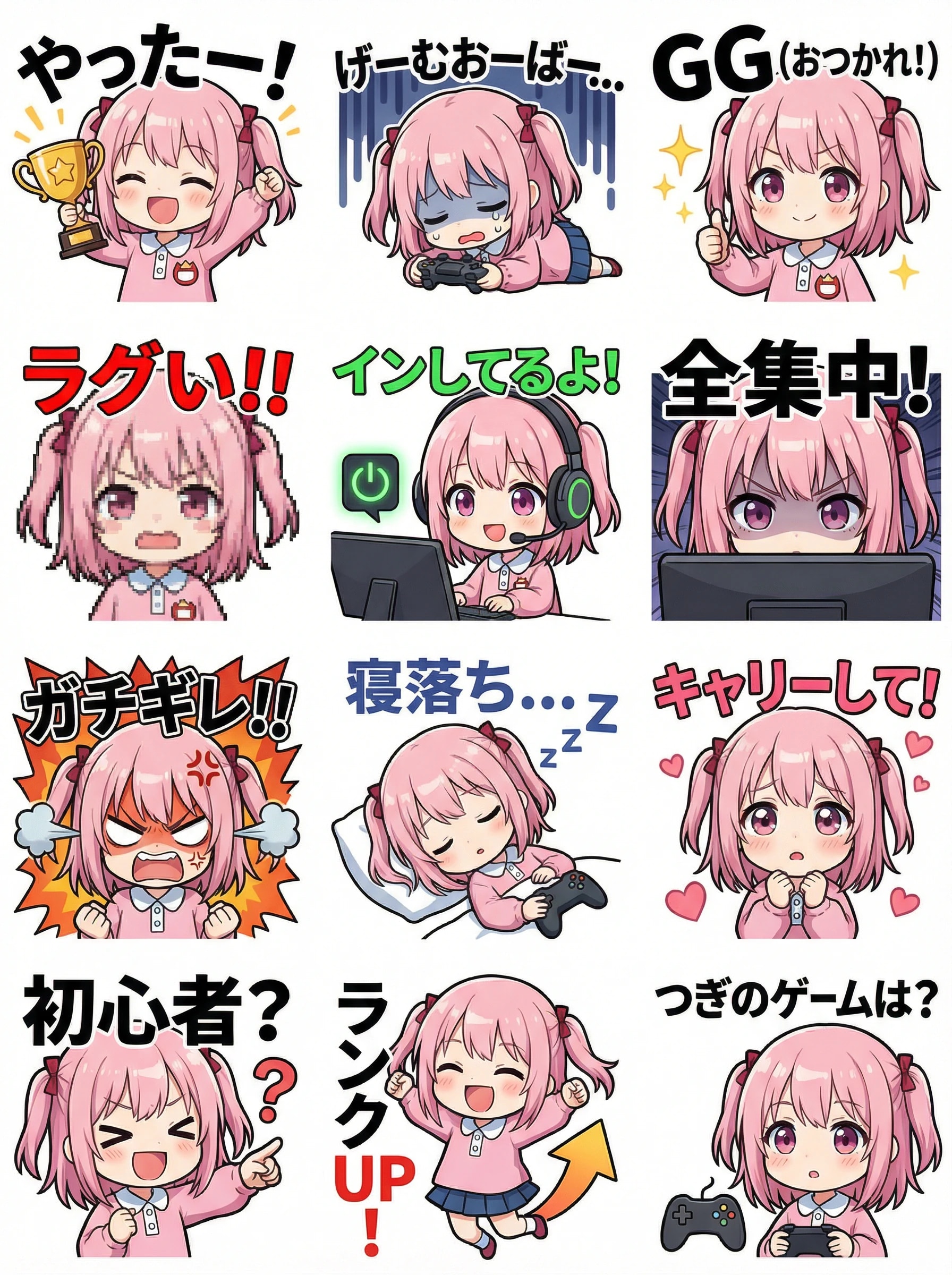 桃音ちゃんLINEスタンプ風 | の人気AIイラスト・グラビア