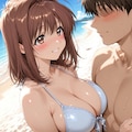 河〇理恵(ビーチ編) 2枚目
