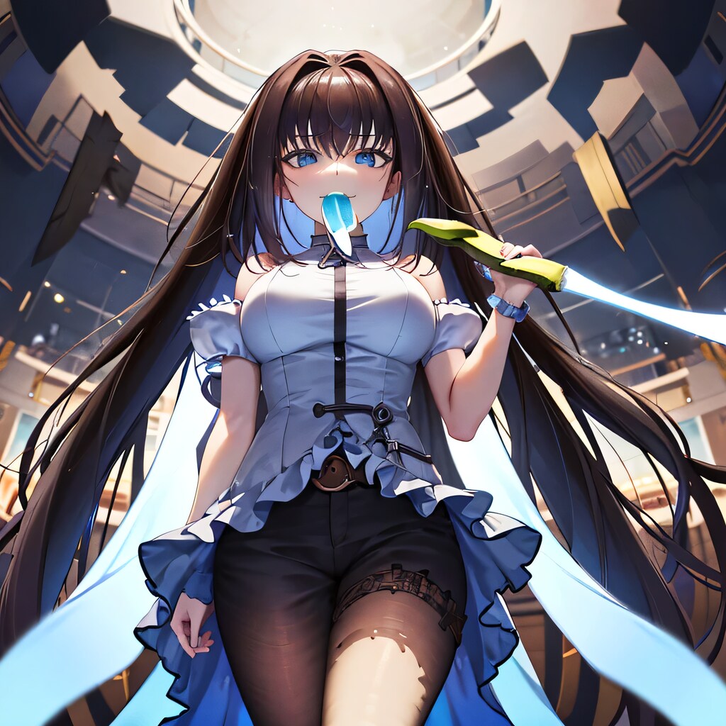 黒髪ロングで洋装の少女６