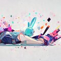 溶ける女の子 2枚目