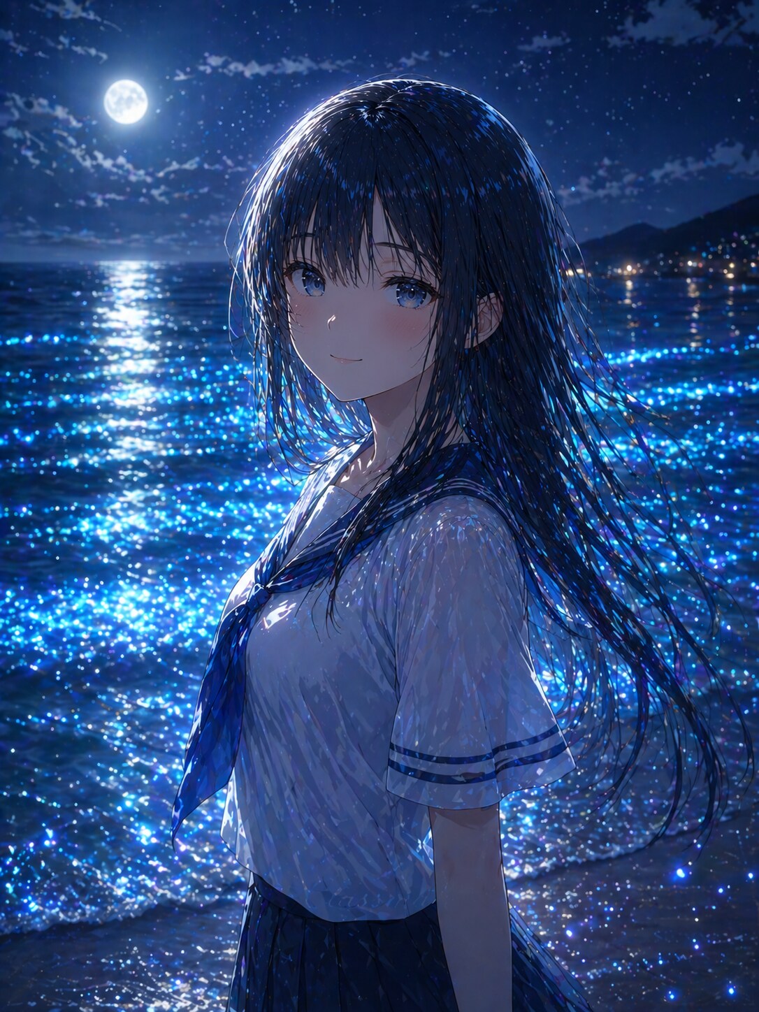 夜の海