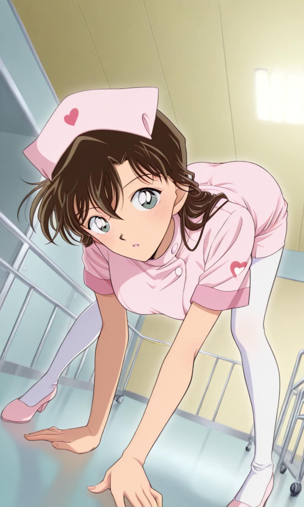 毛利蘭にしか見えないナースの彼女