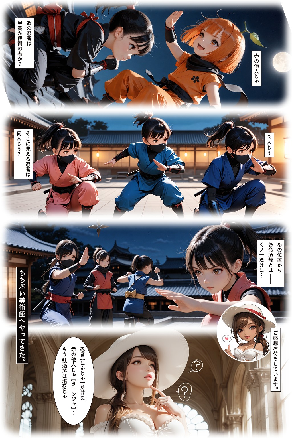 Chi-Chi-Pui Art Museum（ちちぷい美術館へやってきた。【「あの忍者は伊賀の者か…」ダジャレでござる篇】 | の人気AIイラスト・グラビア