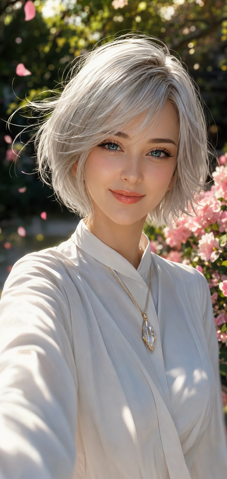 銀髪の女性