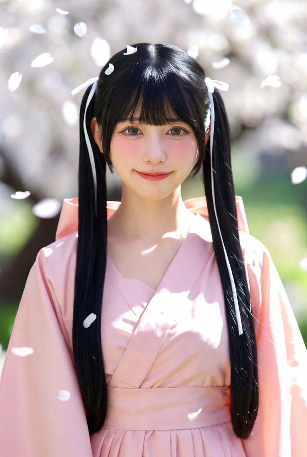 黒髪ロングで着物の美女４