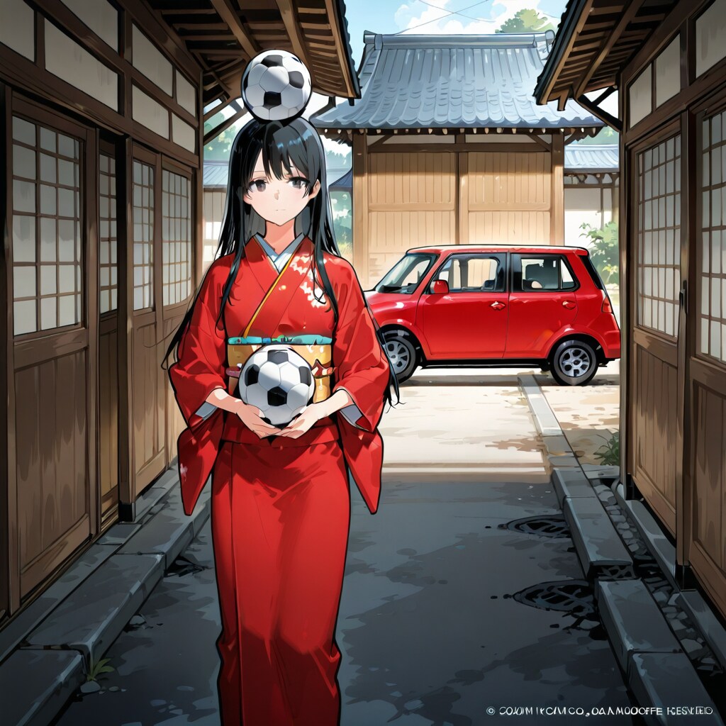取り込まれた娘を見て自分もサッカーをしてみる廃村ちゃん