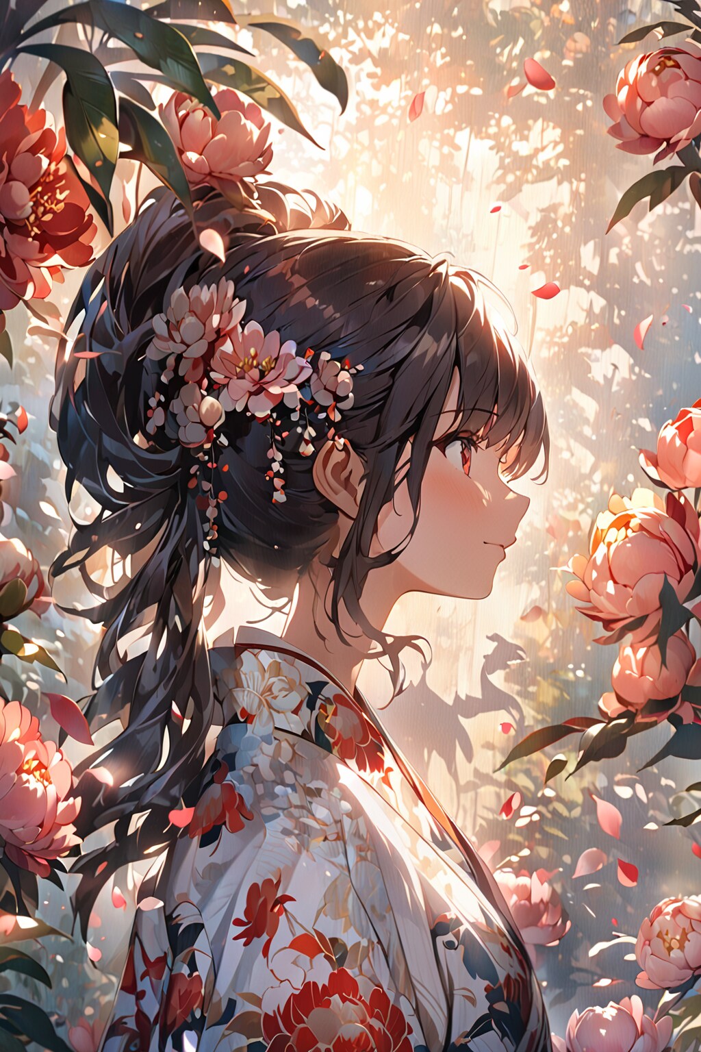 我が家の黒髪美人、牡丹姫② | の人気AIイラスト・グラビア