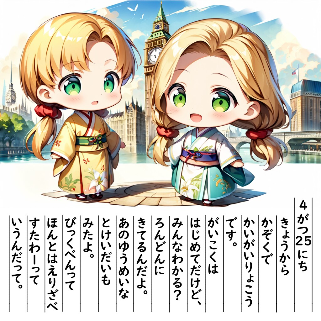 【絵日記】ろんどんりょこーです