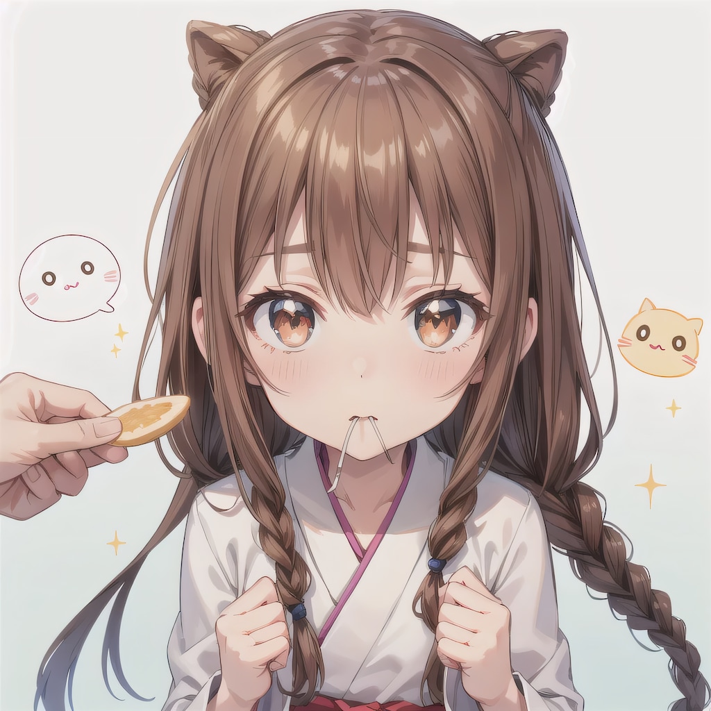 茶髪ロングのミニキャラ４