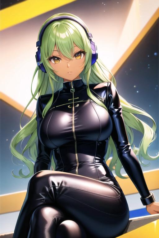エナメル黒スーツの美女達その2