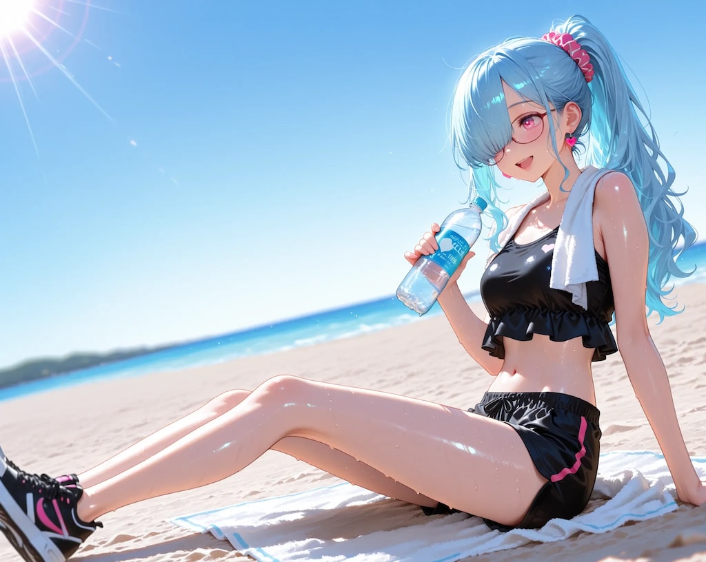 ジョギングat beach