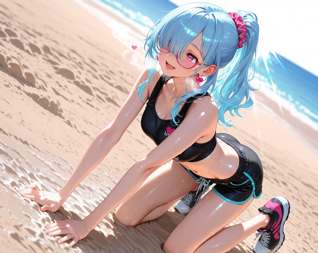 ジョギングat beach