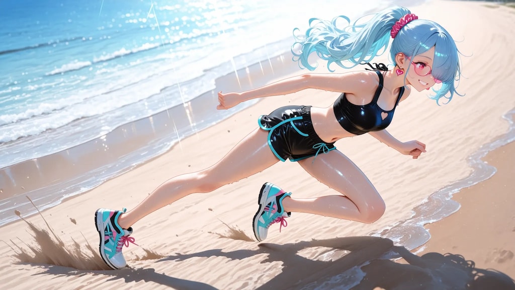 ジョギングat beach