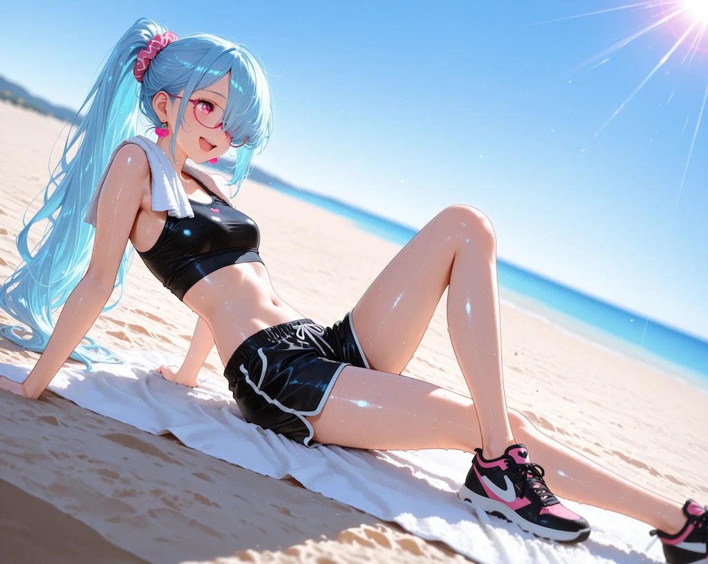 ジョギングat beach