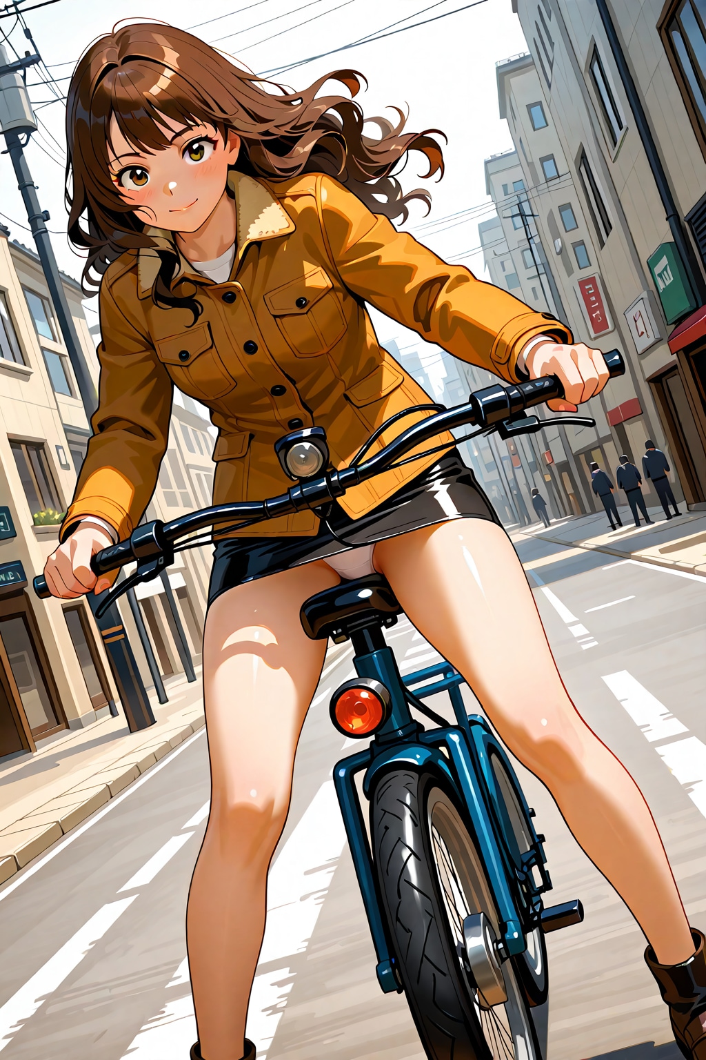 自転車パンチラ