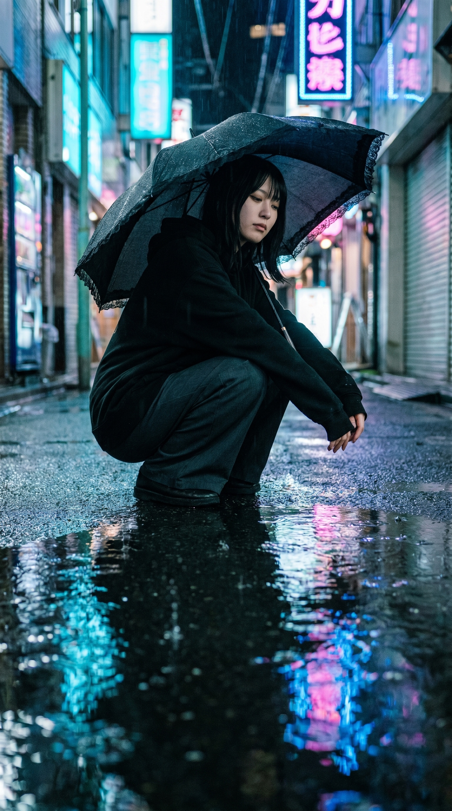 Silent Eyes in the Rain | の人気AIイラスト・グラビア