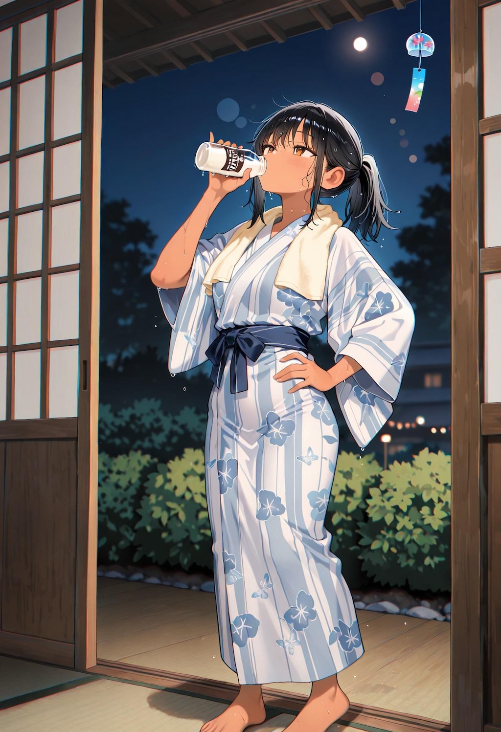 お風呂上がりの一杯