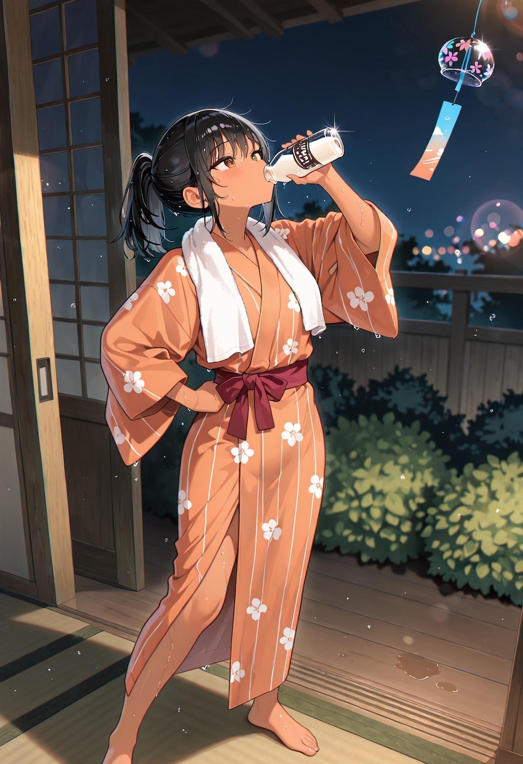 お風呂上がりの一杯