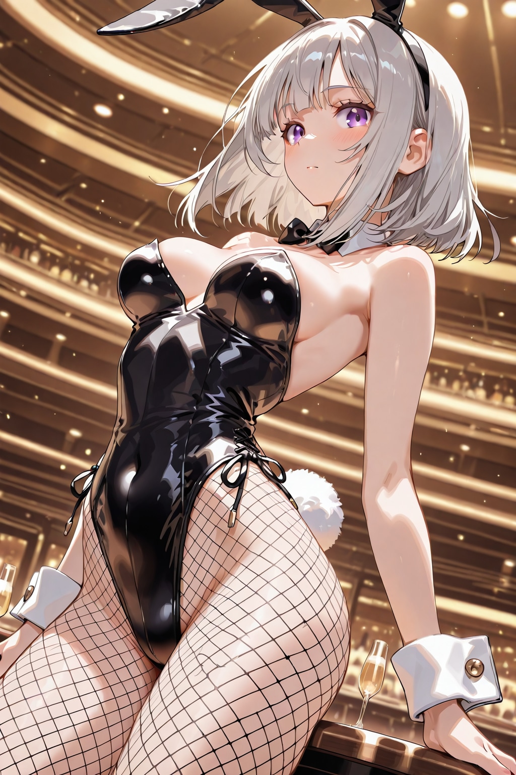 (1302)銀髪ちゃんバニーガール