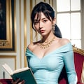 お嬢様の読書の時間 4枚目