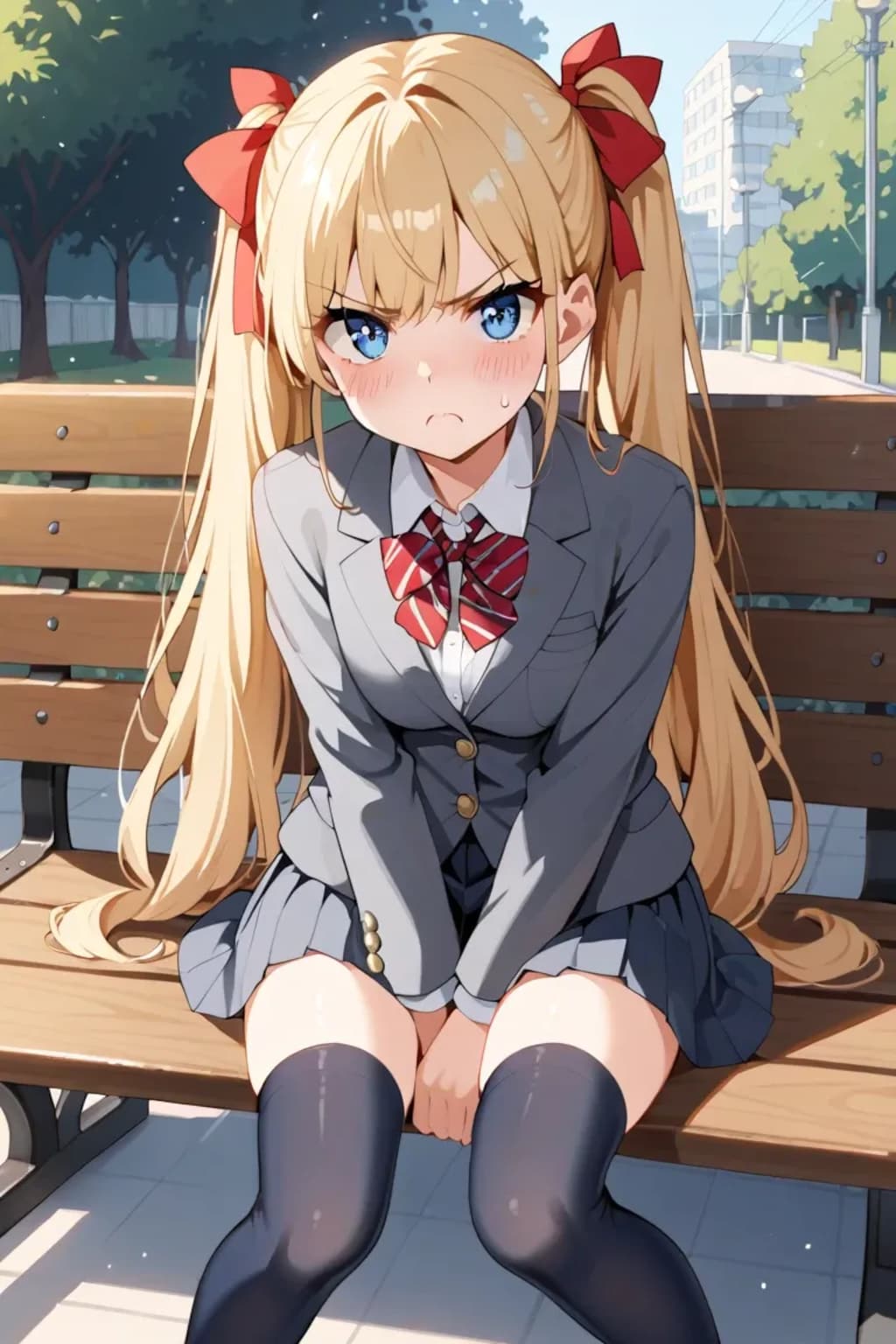 放課後のベンチで待ちぼうけ