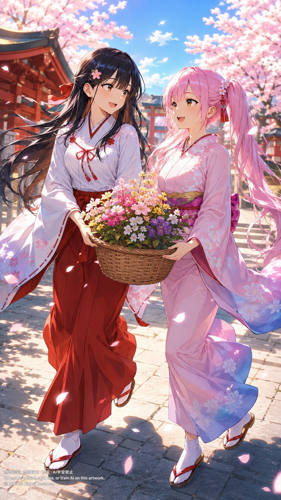 花かごと春風 | の人気AIイラスト・グラビア